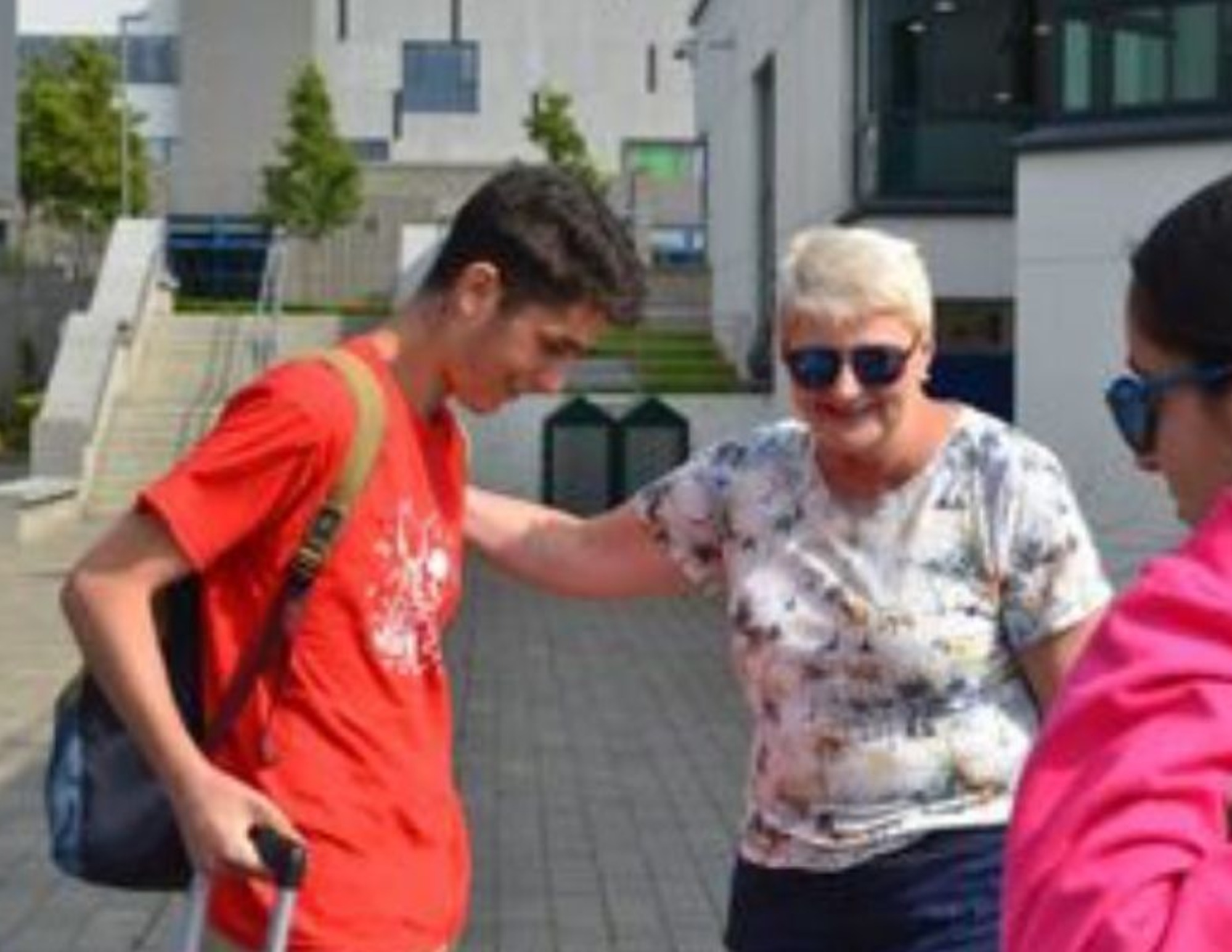 Estudiants amb la família d'acollida
