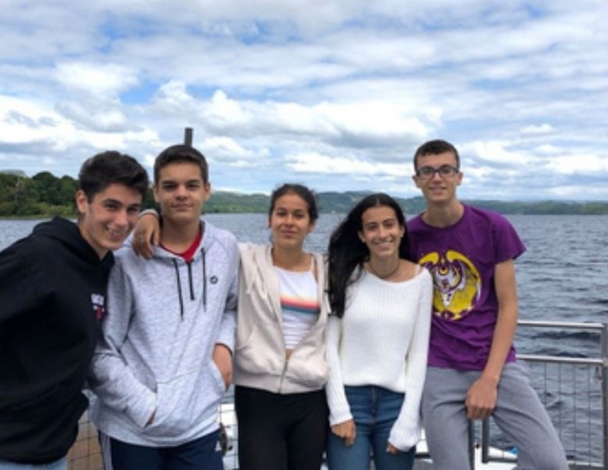 Estudiants amb la família d'acollida